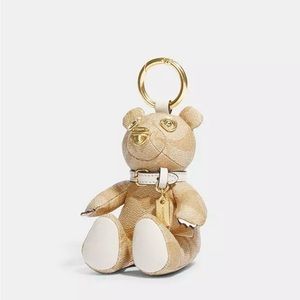 Coach Bear Bag Charm In Signature
Canvas
